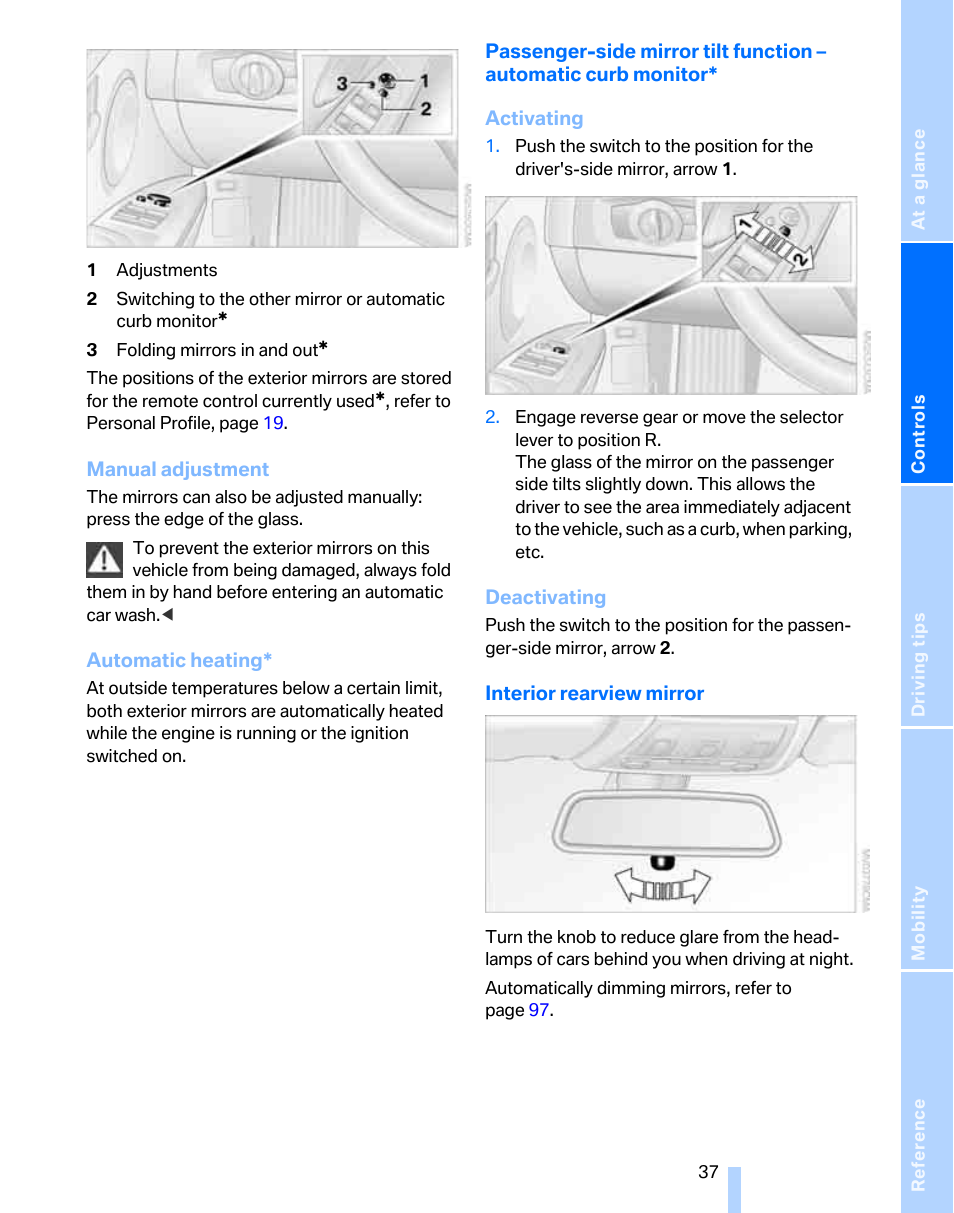 BMW 325xi Sports Wagon 2006 User Manual | Page 39 / 160