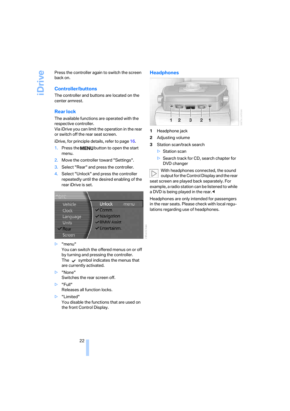 Idriv e | BMW 750i Sedan 2006 User Manual | Page 24 / 247
