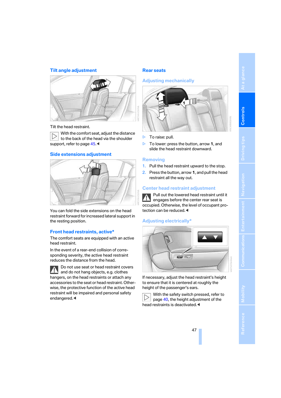 BMW 750i Sedan 2006 User Manual | Page 49 / 247