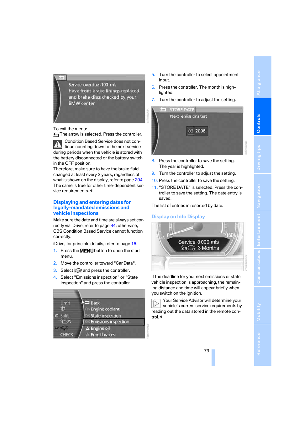 BMW 750i Sedan 2006 User Manual | Page 81 / 247