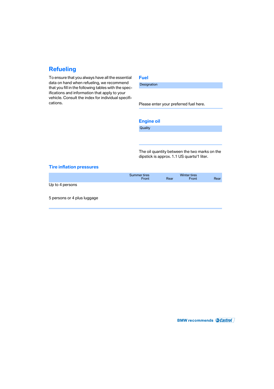 Refueling | BMW X3 3.0i SAV 2006 User Manual | Page 131 / 133