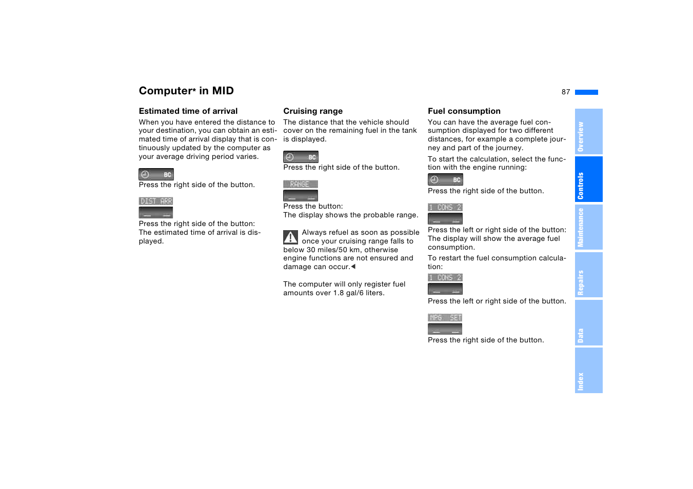 Computer | BMW X5 3.0i SAV 2006 User Manual | Page 87 / 202