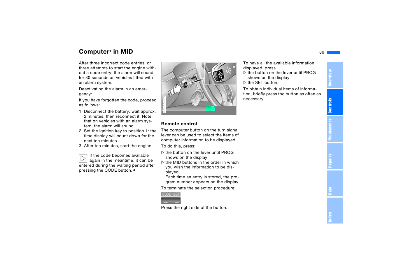 Computer | BMW X5 3.0i SAV 2006 User Manual | Page 89 / 202