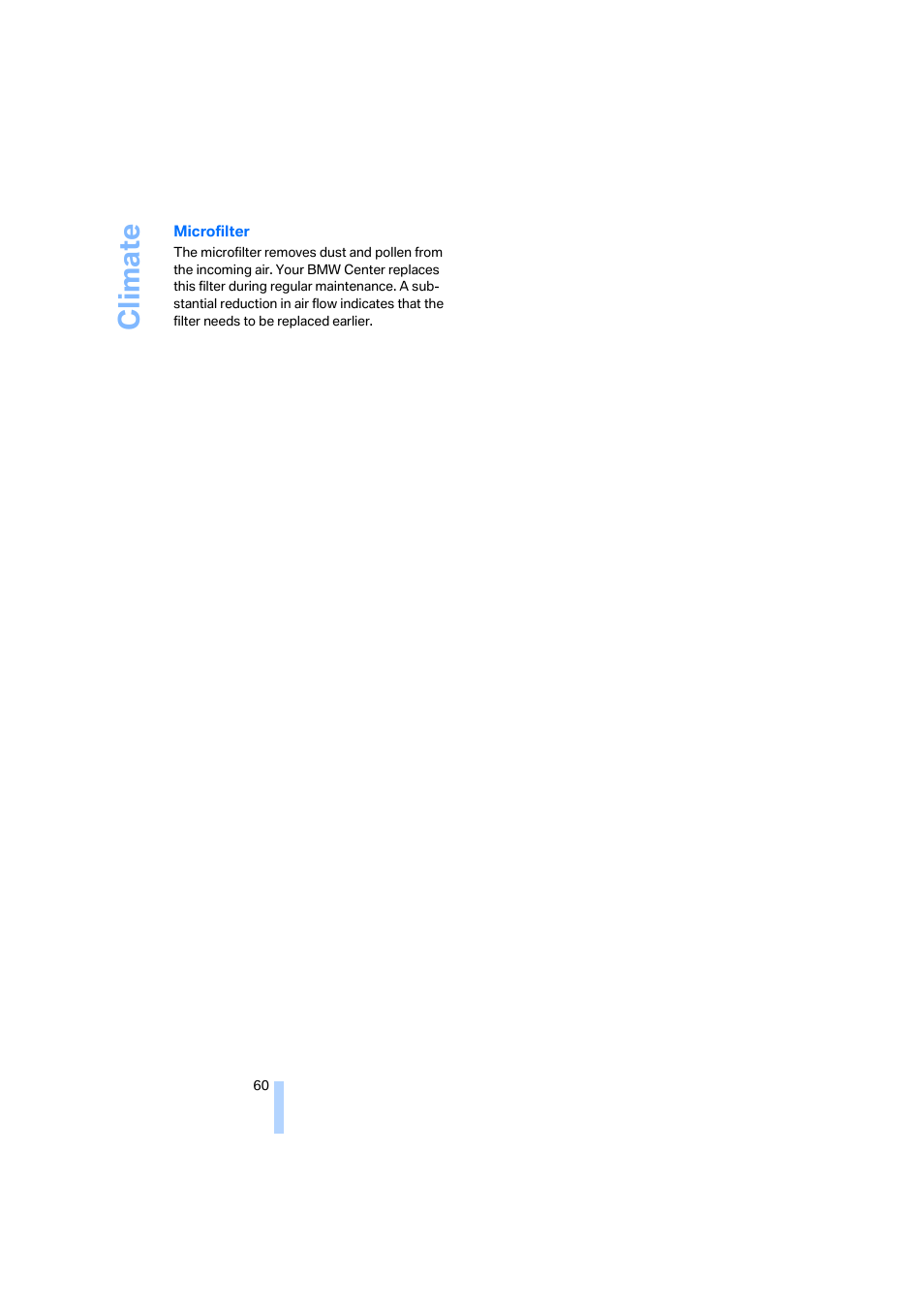 Climate | BMW Z4 Coupe 2006 User Manual | Page 62 / 128