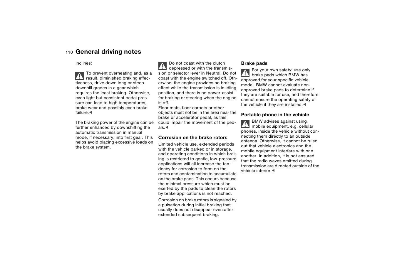 BMW M3 Coupe 2006 User Manual | Page 110 / 170