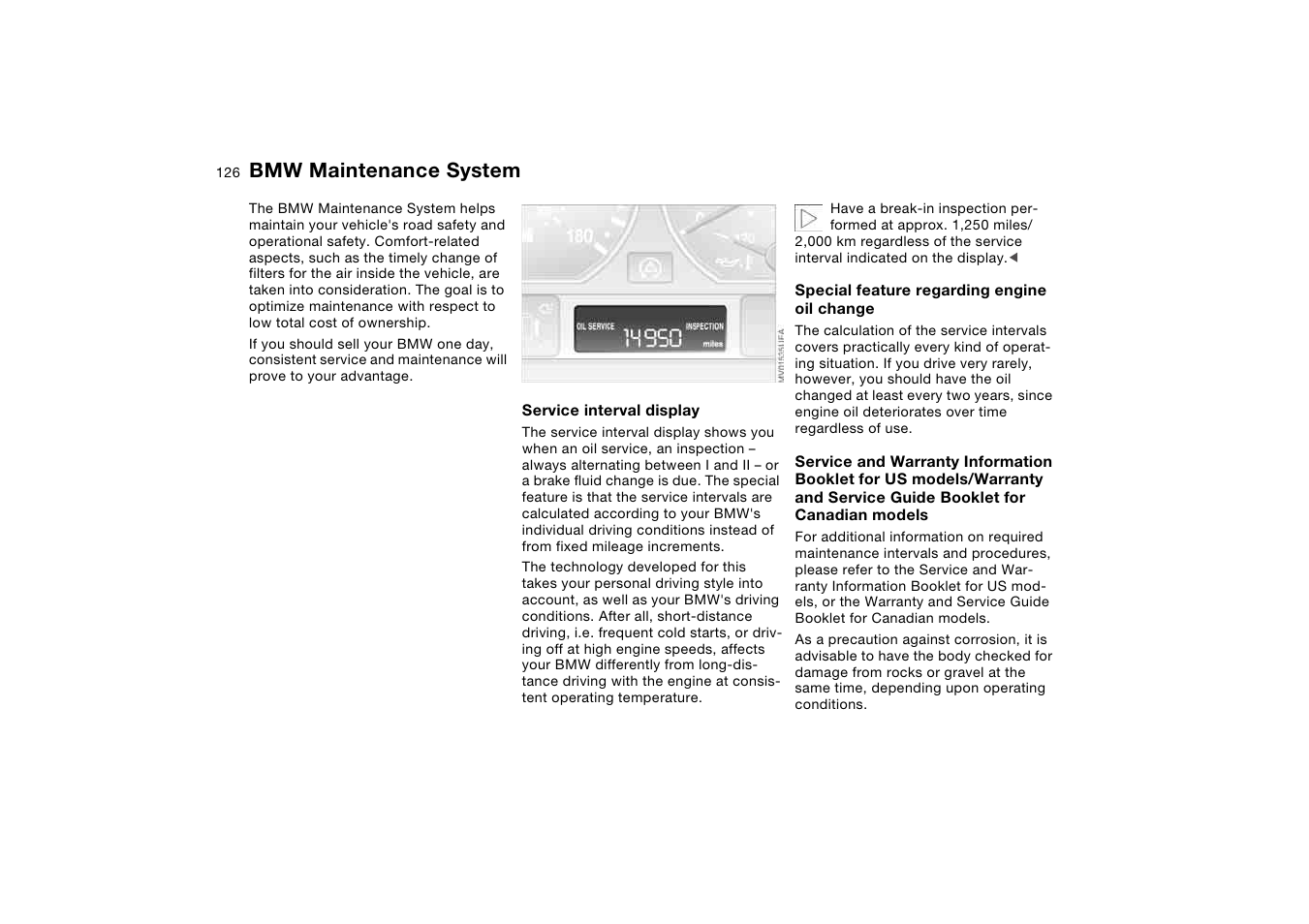 Maintenance, Bmw maintenance system | BMW M3 Coupe 2006 User Manual | Page 126 / 170