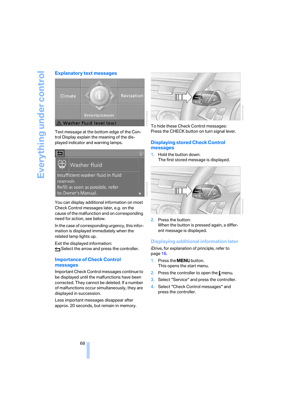 Eve ryth ing un de r co nt rol | BMW M5 Sedan 2006 User Manual | Page 70 / 231