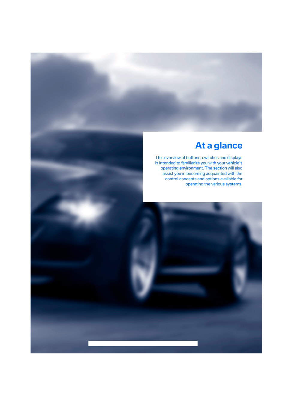 At a glance | BMW M6 Coupe 2006 User Manual | Page 11 / 227