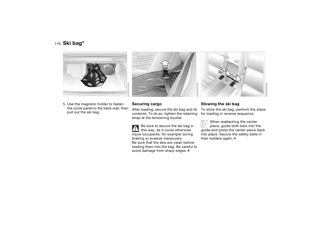 Ski bag | BMW 325Ci Coupe 2005 User Manual | Page 116 / 190