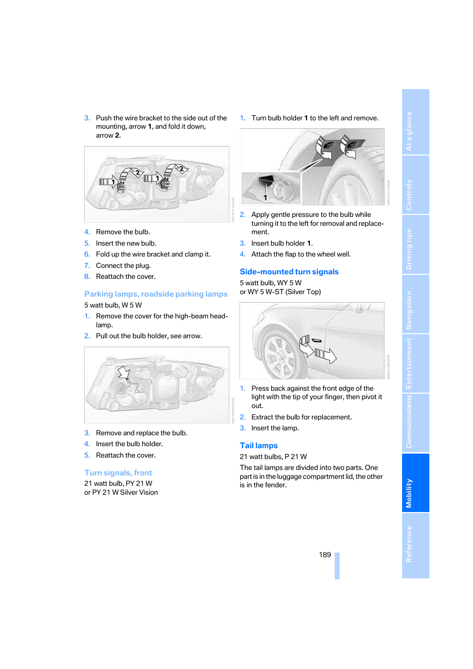 BMW 330i Sedan 2005 User Manual | Page 190 / 223