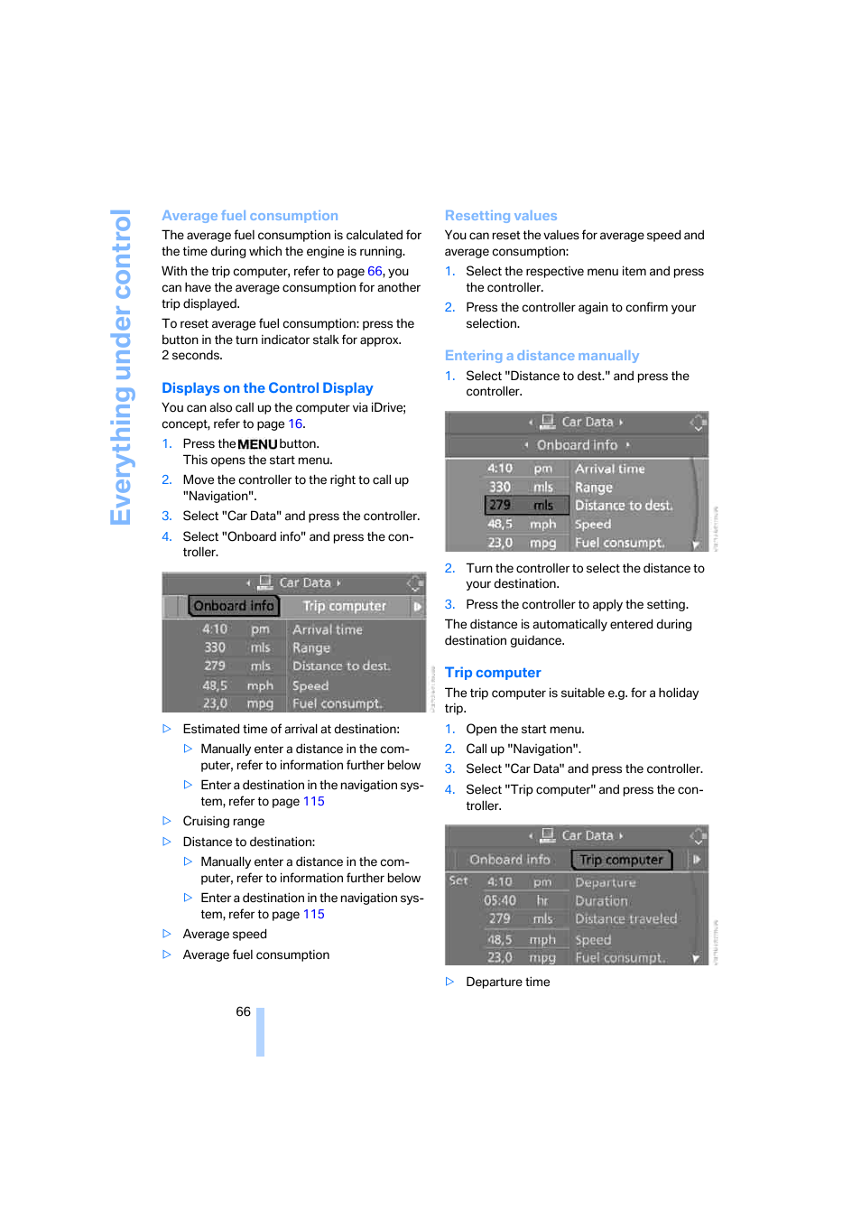 Everything under control | BMW 330i Sedan 2005 User Manual | Page 67 / 223