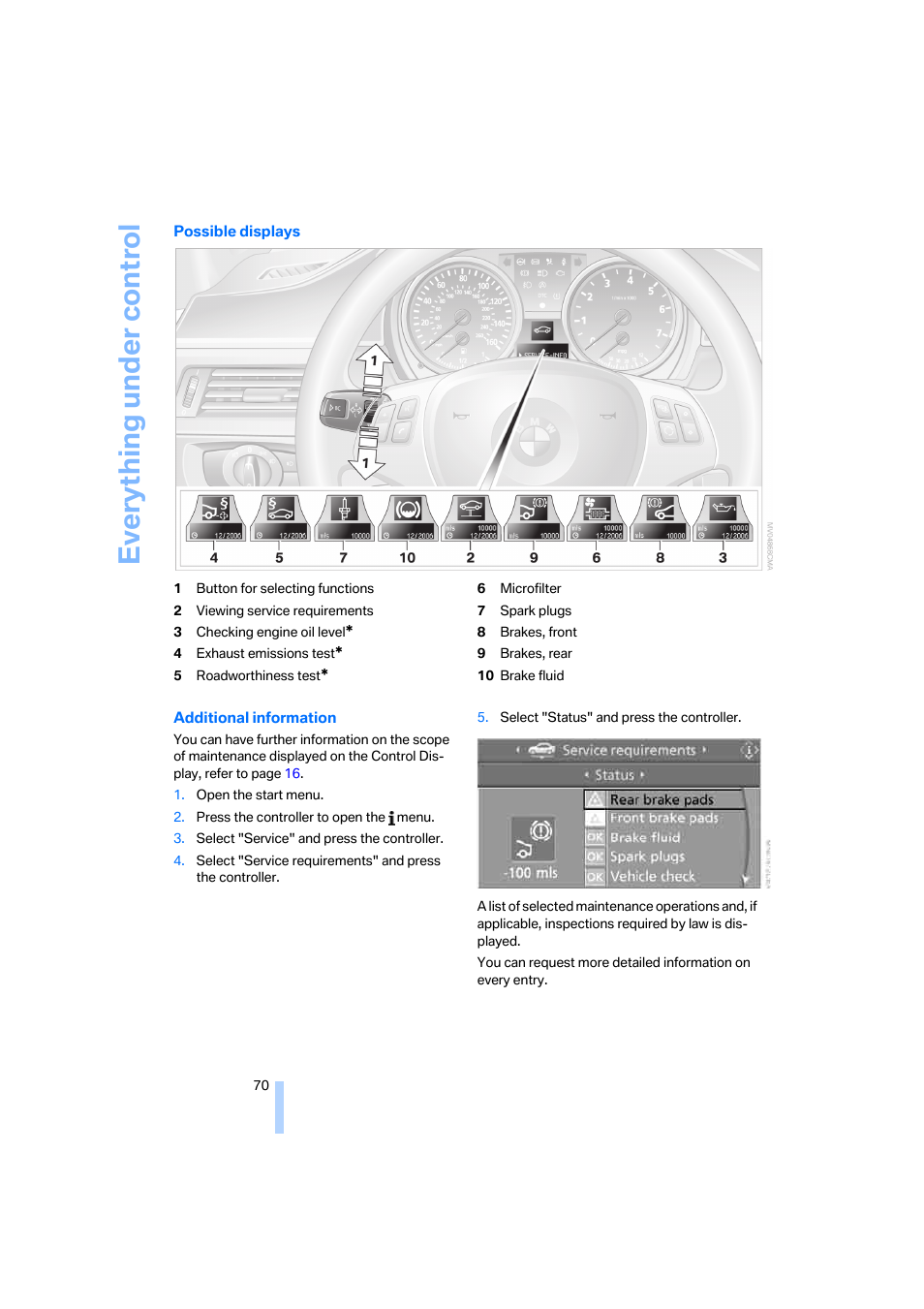 Everything under control | BMW 330i Sedan 2005 User Manual | Page 71 / 223