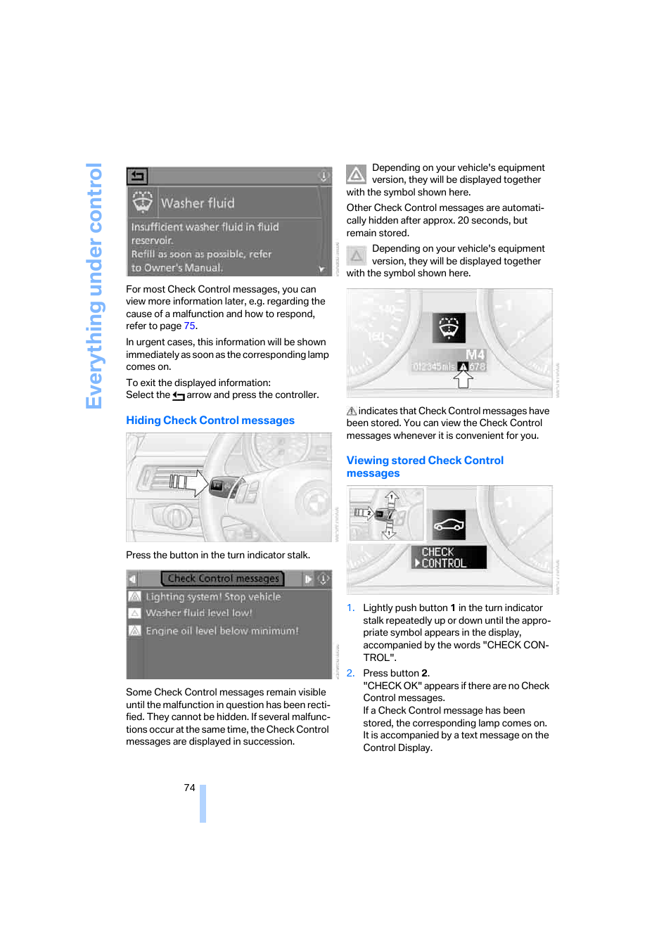 Everything under control | BMW 330i Sedan 2005 User Manual | Page 75 / 223