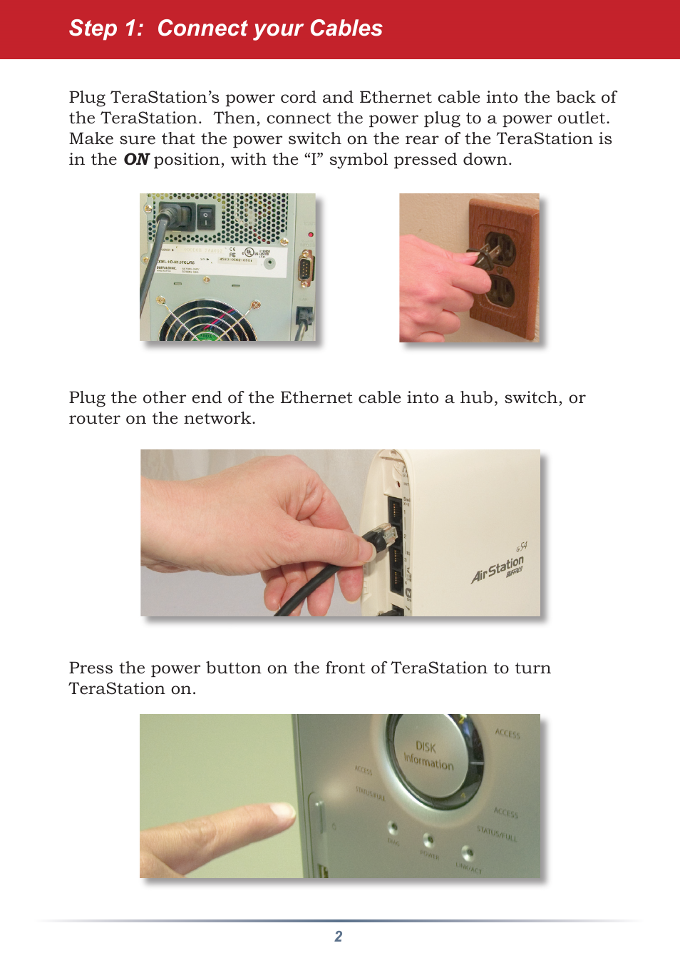 Step 1: connect your cables | Buffalo Technology HS-DTGL/R5 User Manual | Page 2 / 9