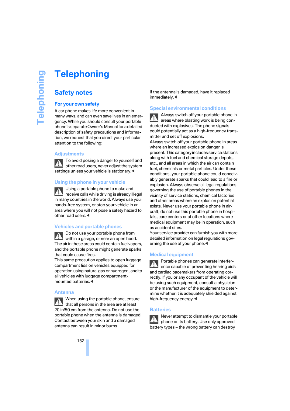 Telephoning, Telep h oning | BMW 525i Sedan 2005 User Manual | Page 153 / 221