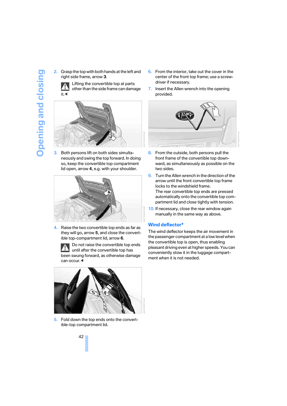 Opening and closing | BMW 645Ci Coupe 2005 User Manual | Page 43 / 217