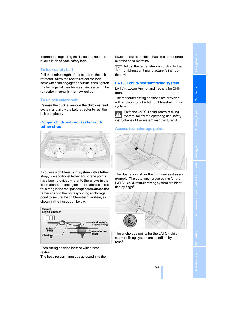 BMW 645Ci Coupe 2005 User Manual | Page 54 / 217