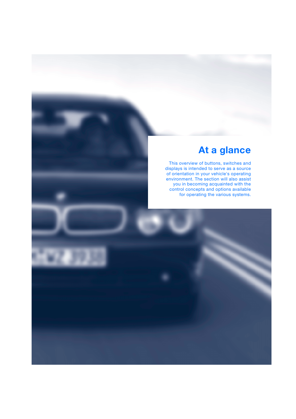 At a glance | BMW 745i Sedan 2005 User Manual | Page 11 / 239