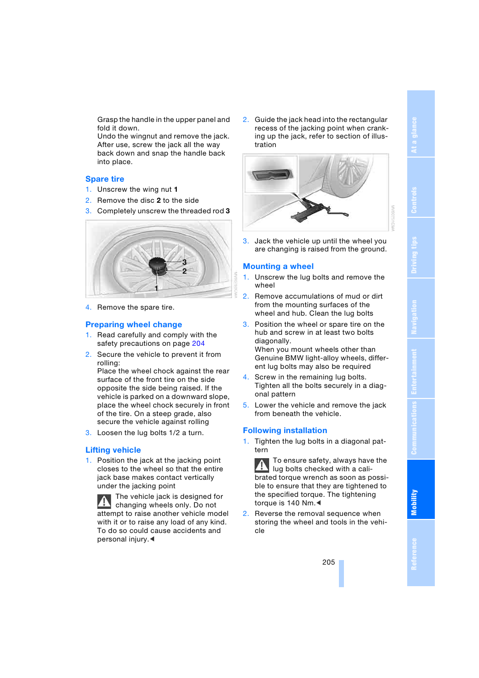 BMW 745i Sedan 2005 User Manual | Page 207 / 239