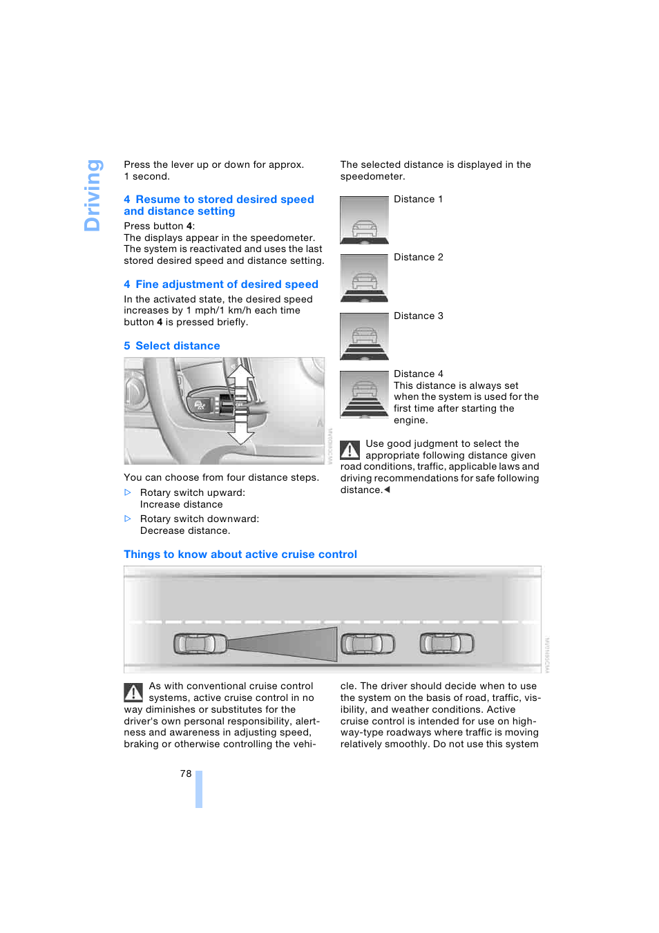 Driving | BMW 745i Sedan 2005 User Manual | Page 80 / 239