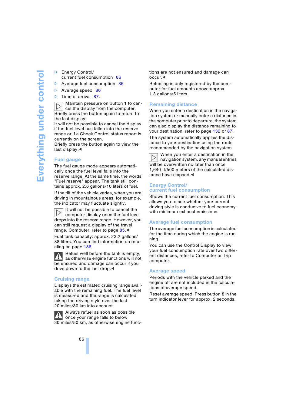 Everyth ing under cont rol | BMW 745i Sedan 2005 User Manual | Page 88 / 239