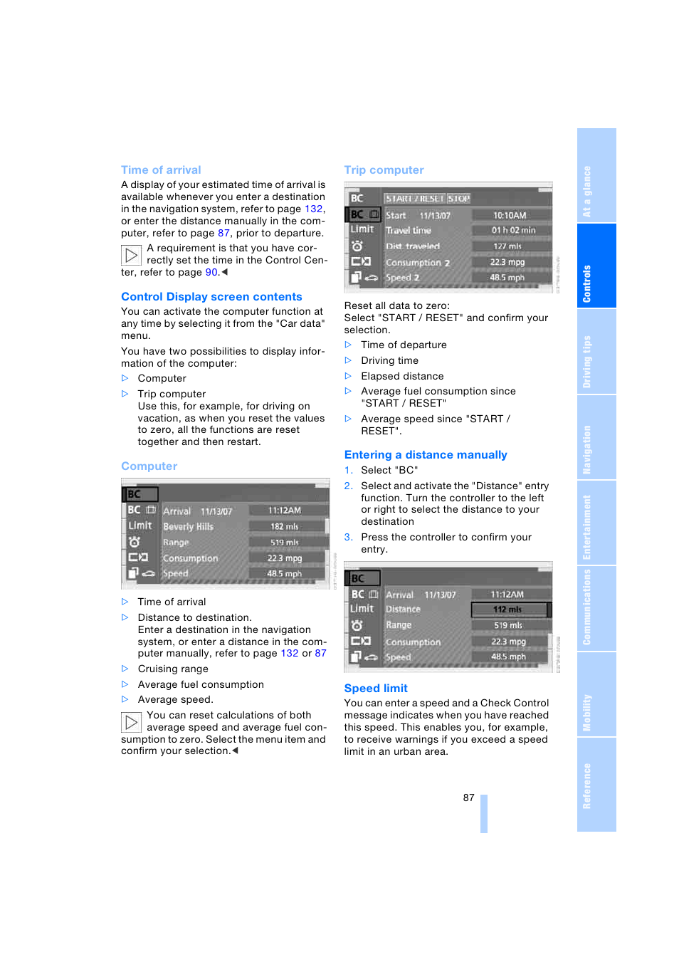 BMW 745i Sedan 2005 User Manual | Page 89 / 239