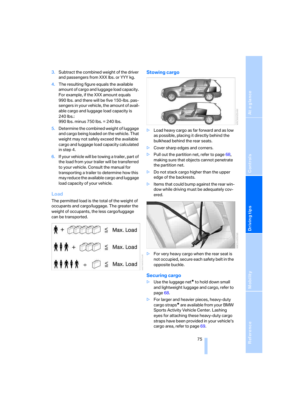 BMW X3 2.5i SAV 2005 User Manual | Page 76 / 126