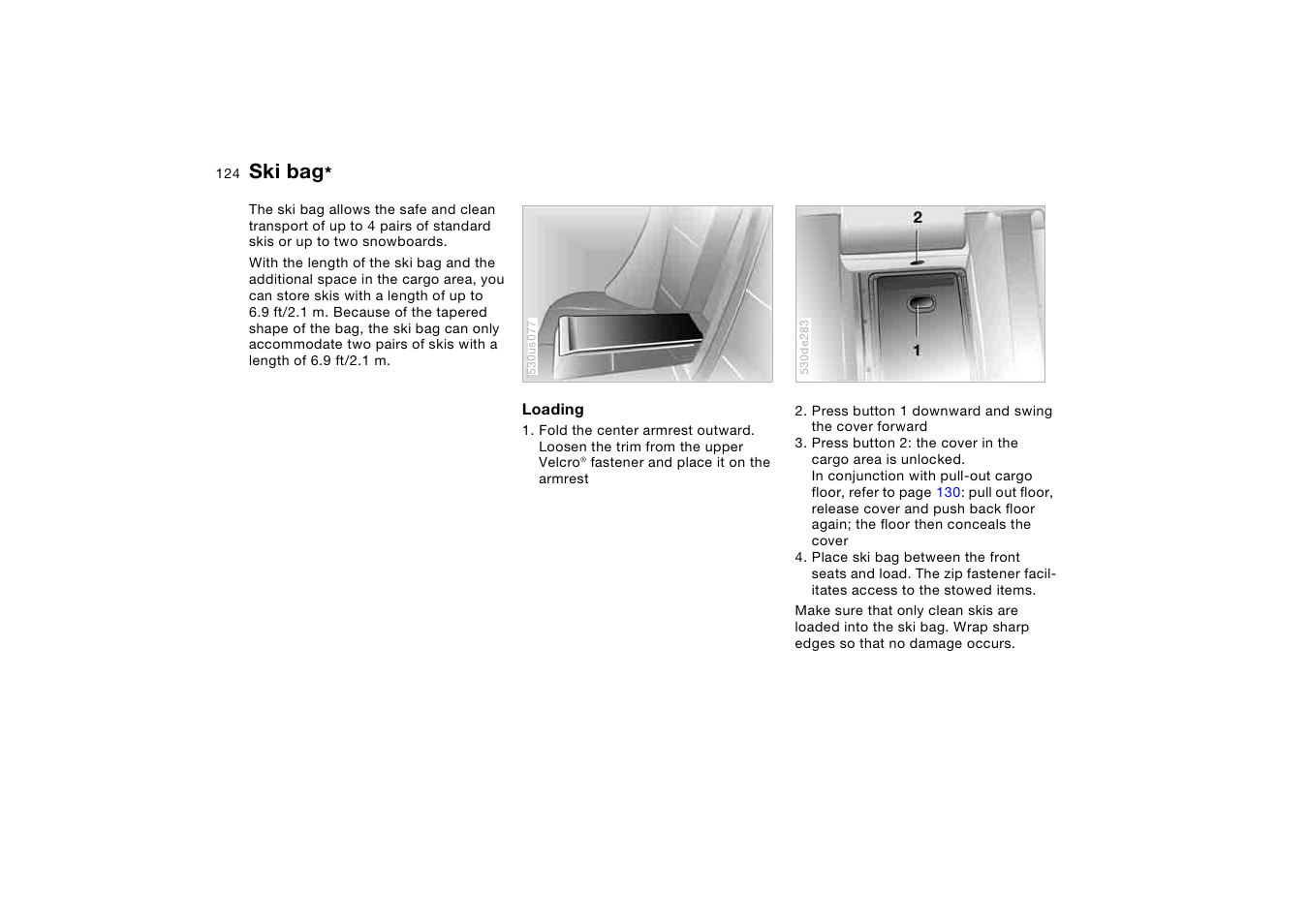 Ski bag | BMW X5 3.0i SAV 2005 User Manual | Page 124 / 200