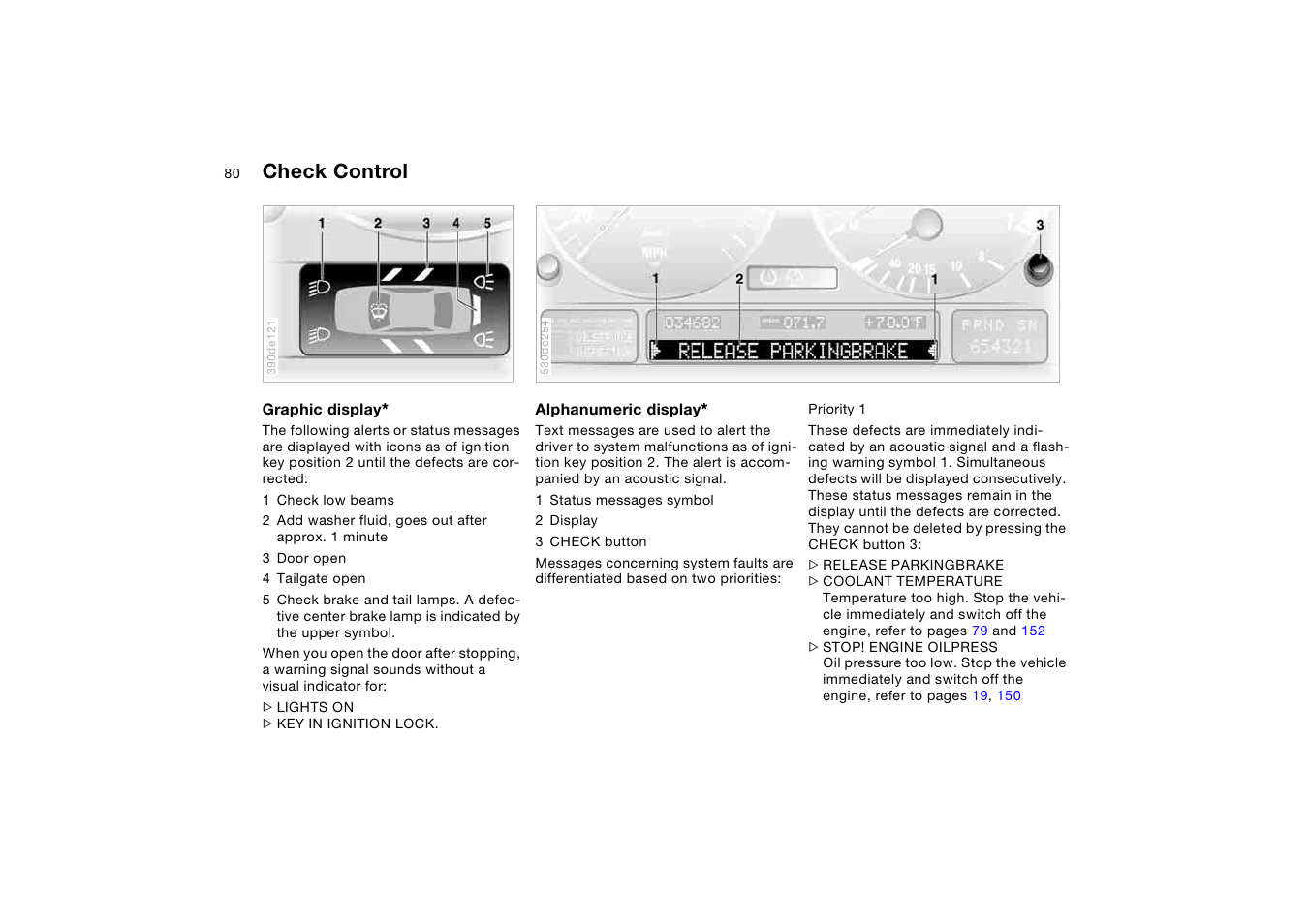 Check control | BMW X5 3.0i SAV 2005 User Manual | Page 80 / 200