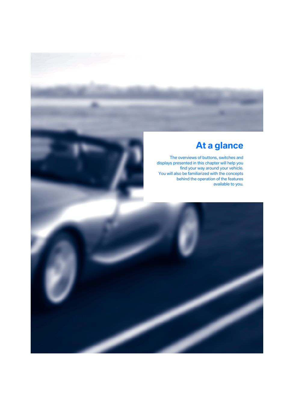 At a glance | BMW Z4 Roadster 2.5i 2005 User Manual | Page 11 / 120