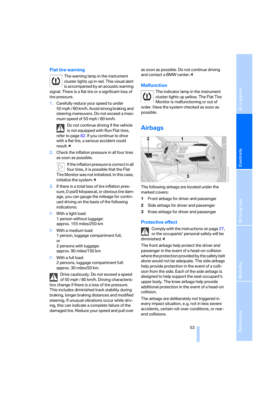 Airbags | BMW Z4 Roadster 2.5i 2005 User Manual | Page 55 / 120