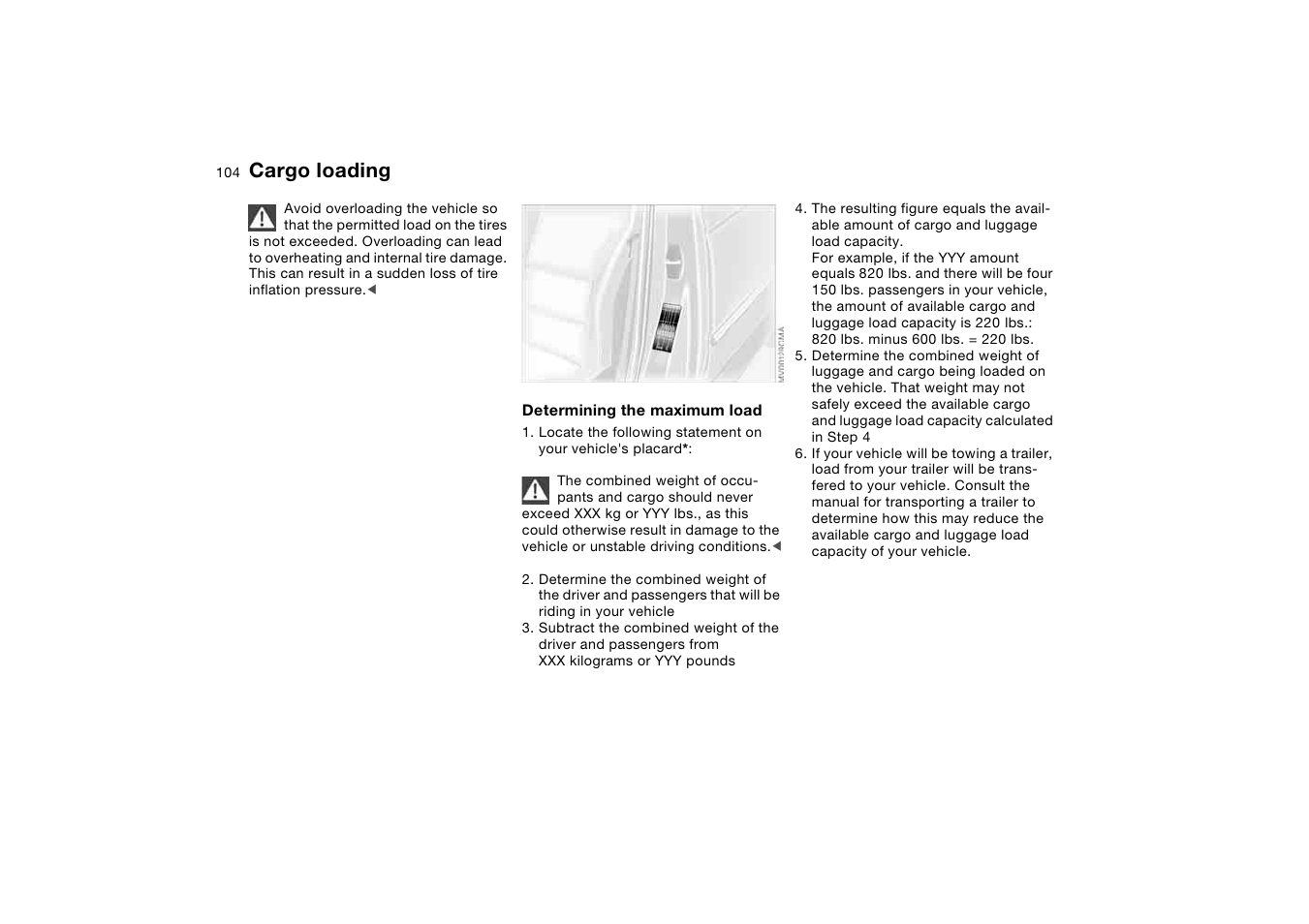 Cargo loading | BMW M3 Convertible 2005 User Manual | Page 104 / 174