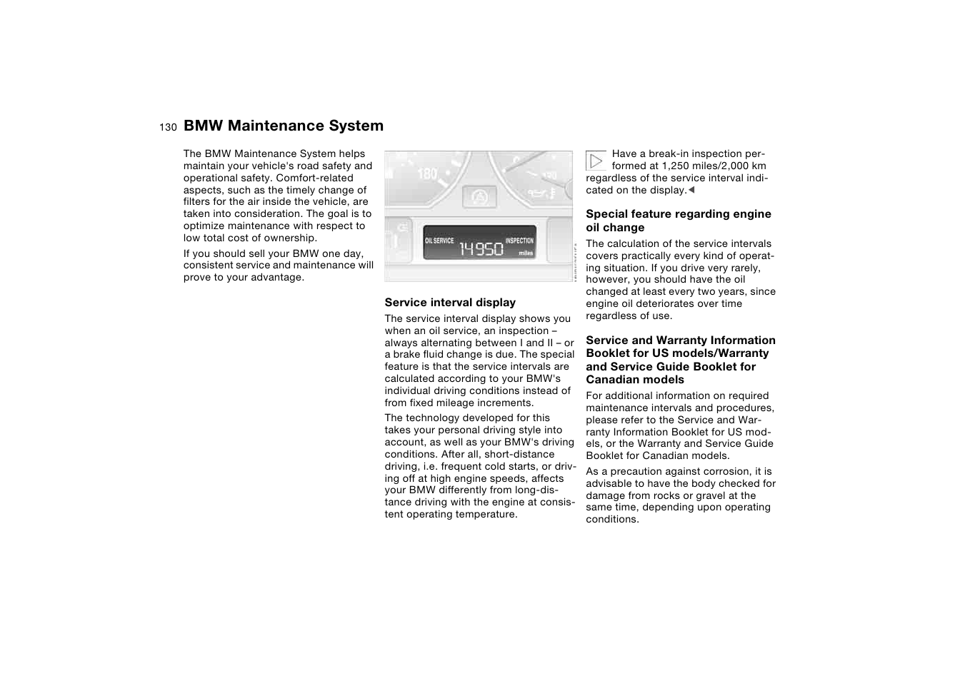 Maintenance, Bmw maintenance system | BMW M3 Convertible 2005 User Manual | Page 130 / 174