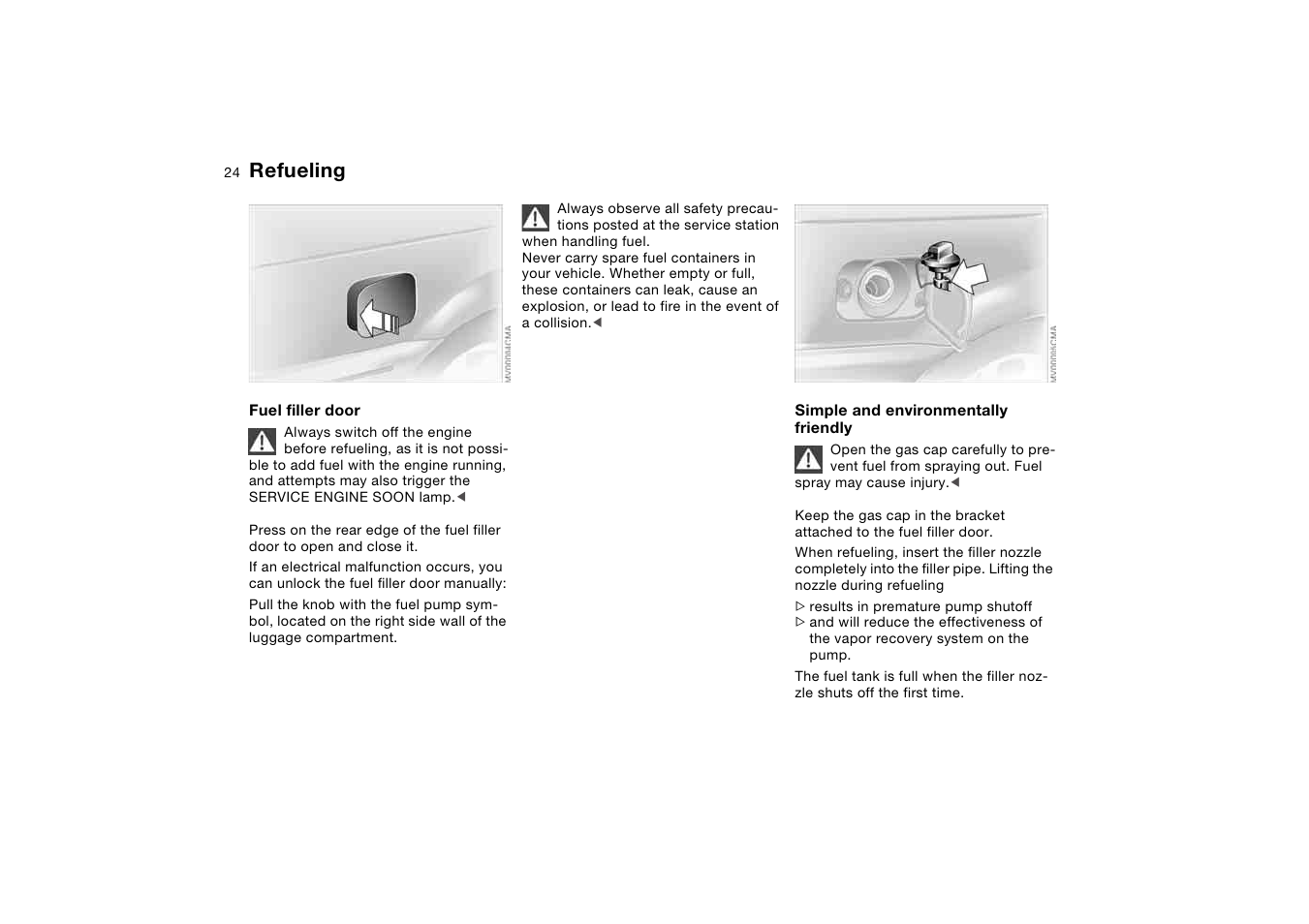 Refueling | BMW 330i Sedan 2004 User Manual | Page 24 / 182