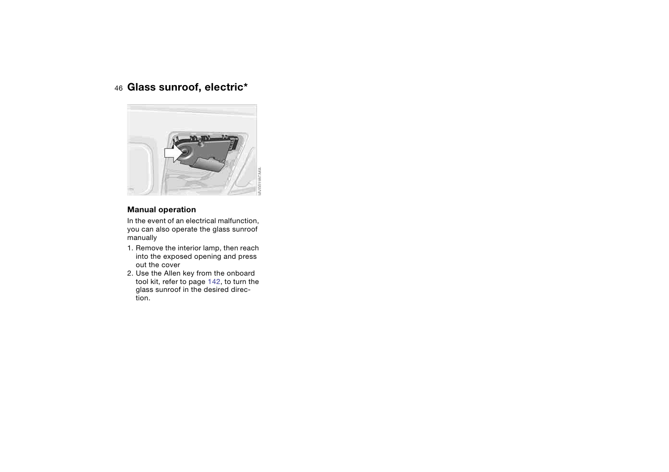 Glass sunroof, electric | BMW 330i Sedan 2004 User Manual | Page 46 / 182