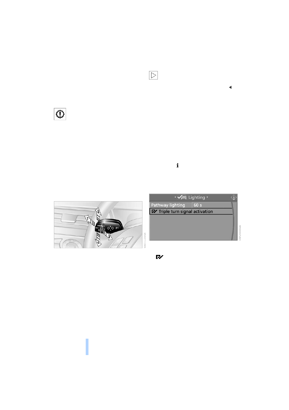 Turn signal indicators/ headlamp flasher, Driving | BMW 525i Sedan 2004 User Manual | Page 58 / 220