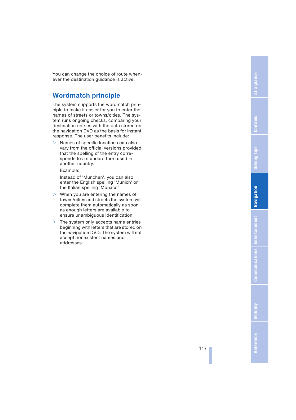 Wordmatch principle | BMW 645Ci Coupe 2004 User Manual | Page 119 / 216