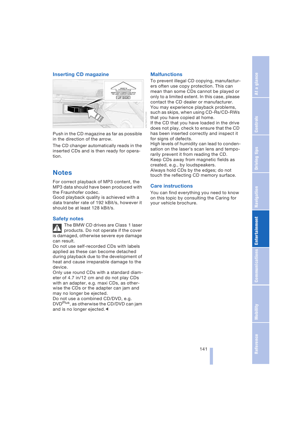 Notes | BMW 645Ci Coupe 2004 User Manual | Page 143 / 216