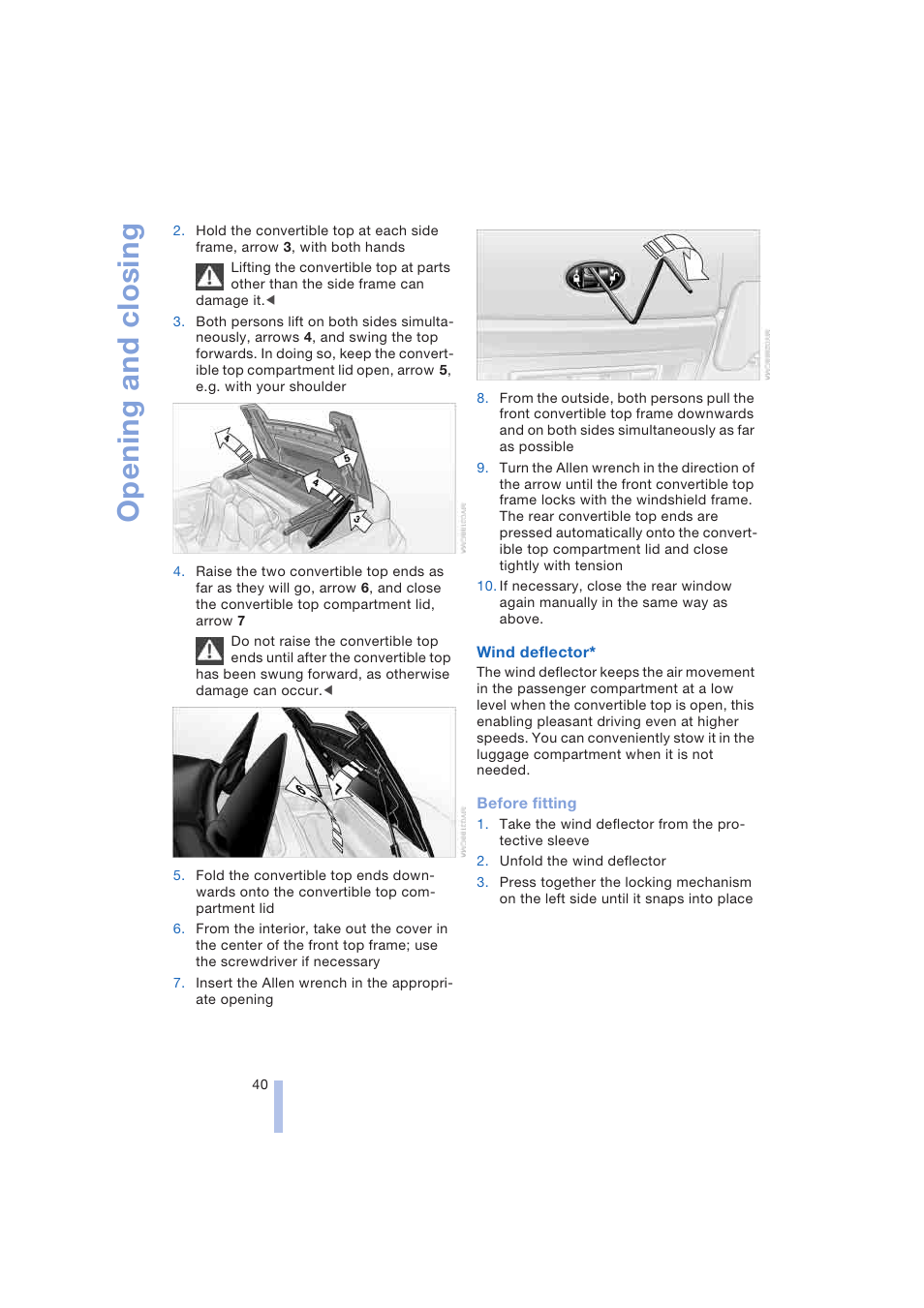 Opening and closing | BMW 645Ci Coupe 2004 User Manual | Page 42 / 216