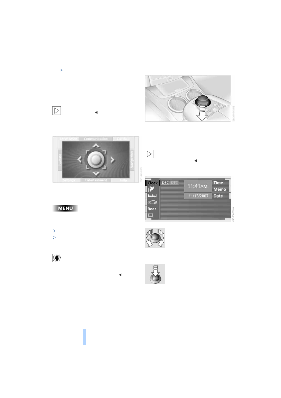 Control display, Control center | BMW 745i Sedan 2004 User Manual | Page 20 / 232