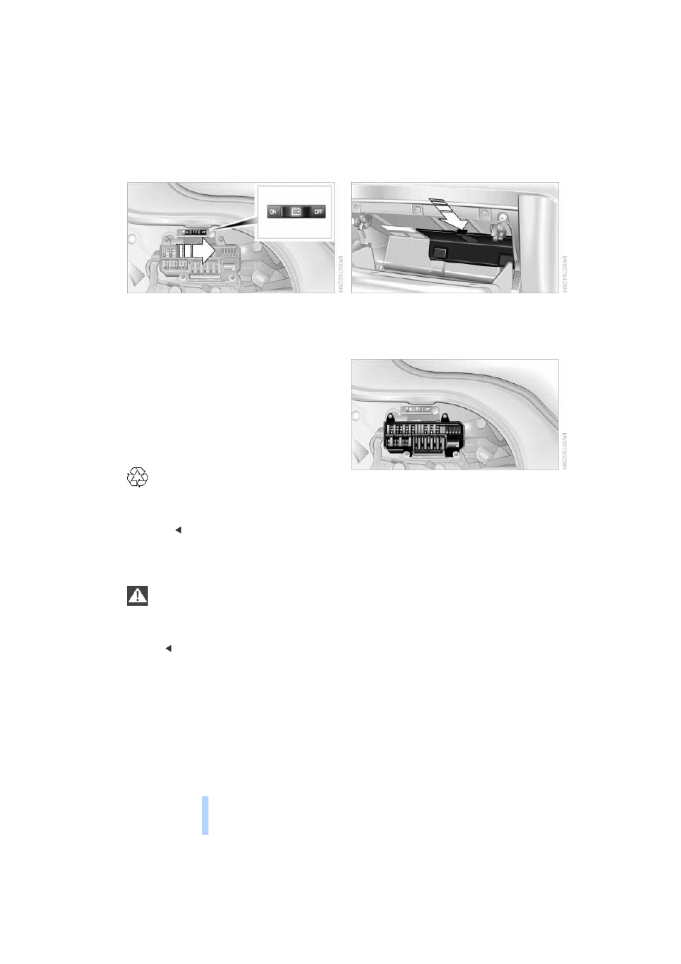 Fuses, Replacing components | BMW 745i Sedan 2004 User Manual | Page 208 / 232