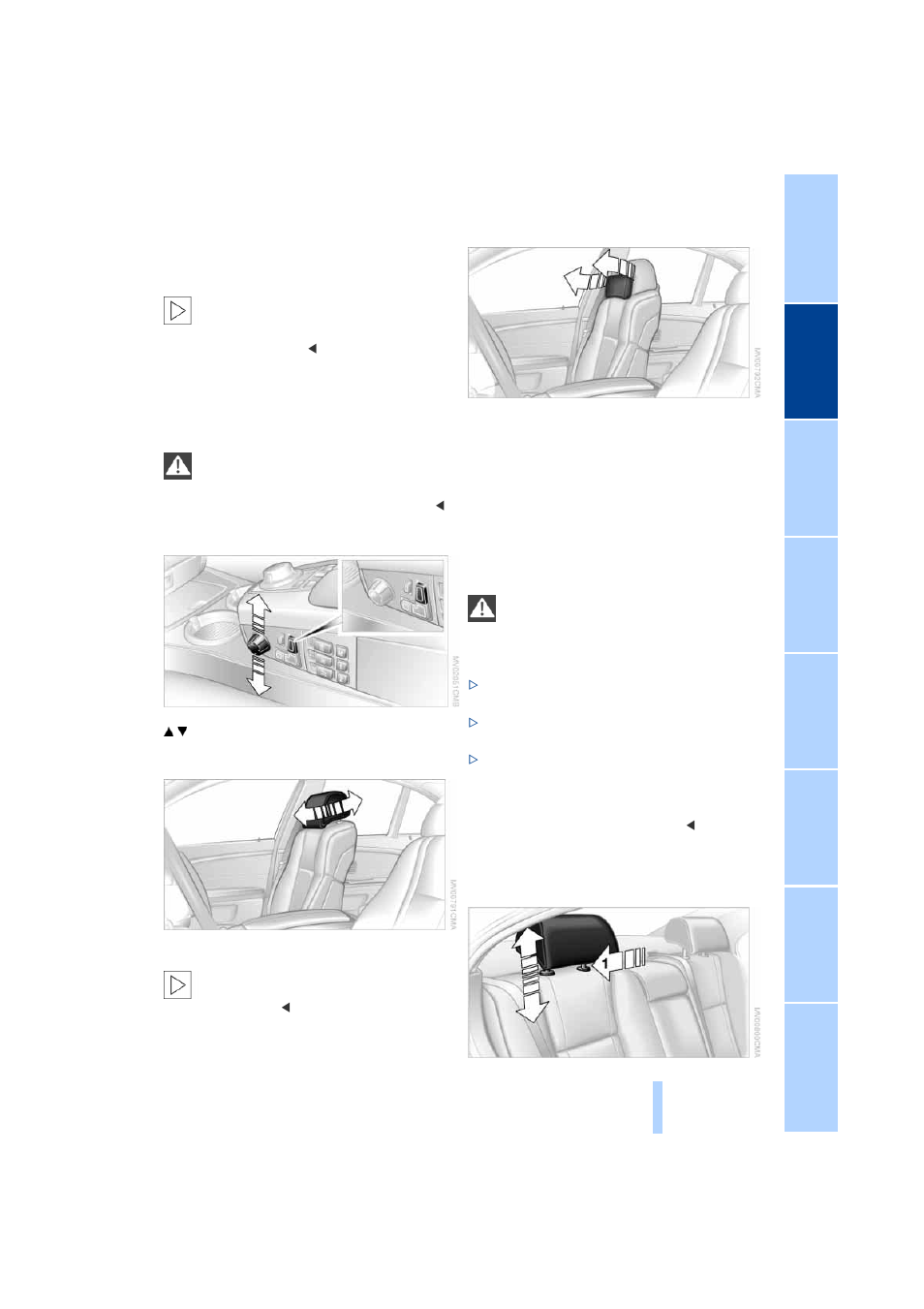 Head restraints | BMW 745i Sedan 2004 User Manual | Page 49 / 232