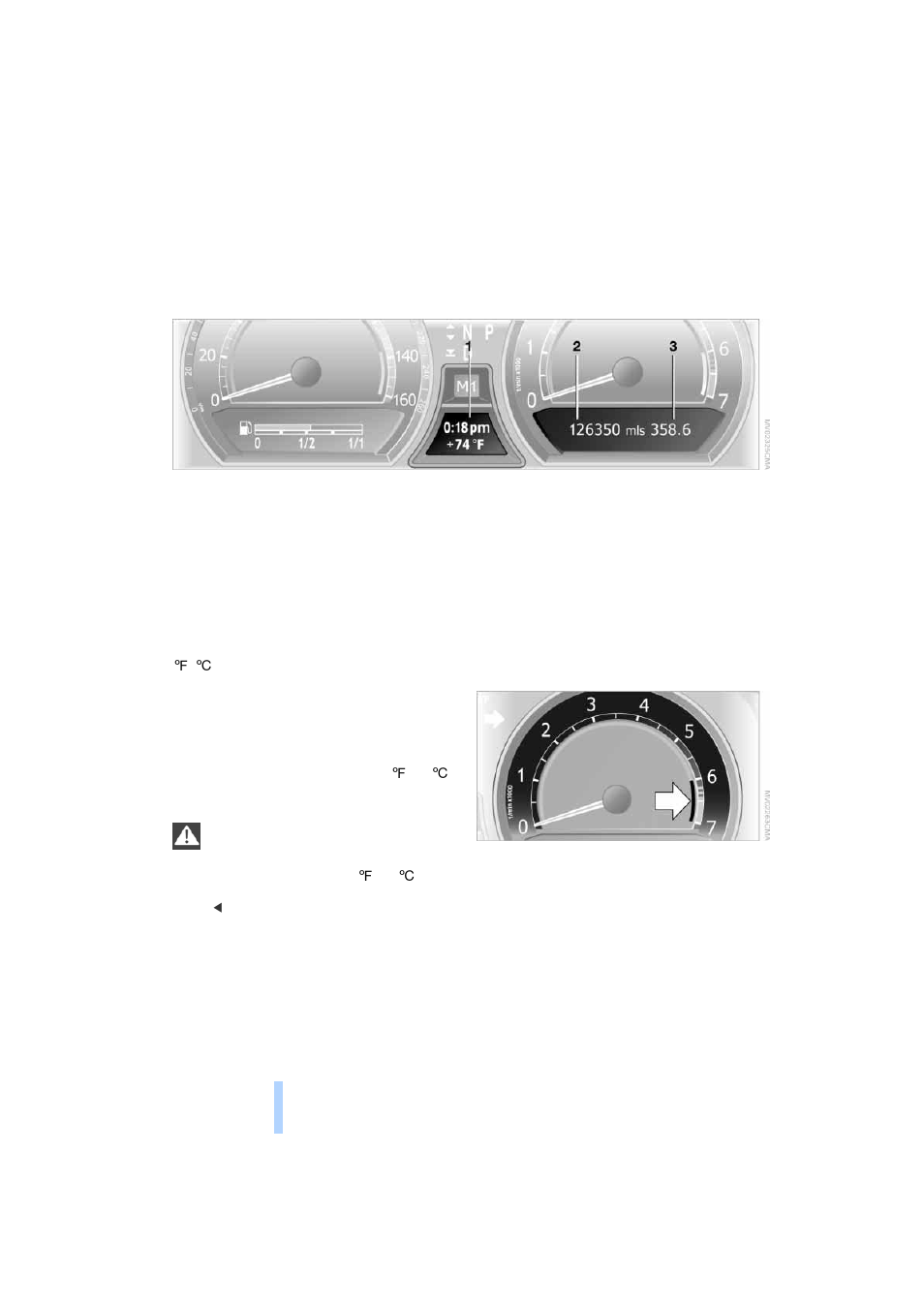 Everything under control, Odometer, outside temperature display, clock, Tachometer | BMW 745i Sedan 2004 User Manual | Page 82 / 232