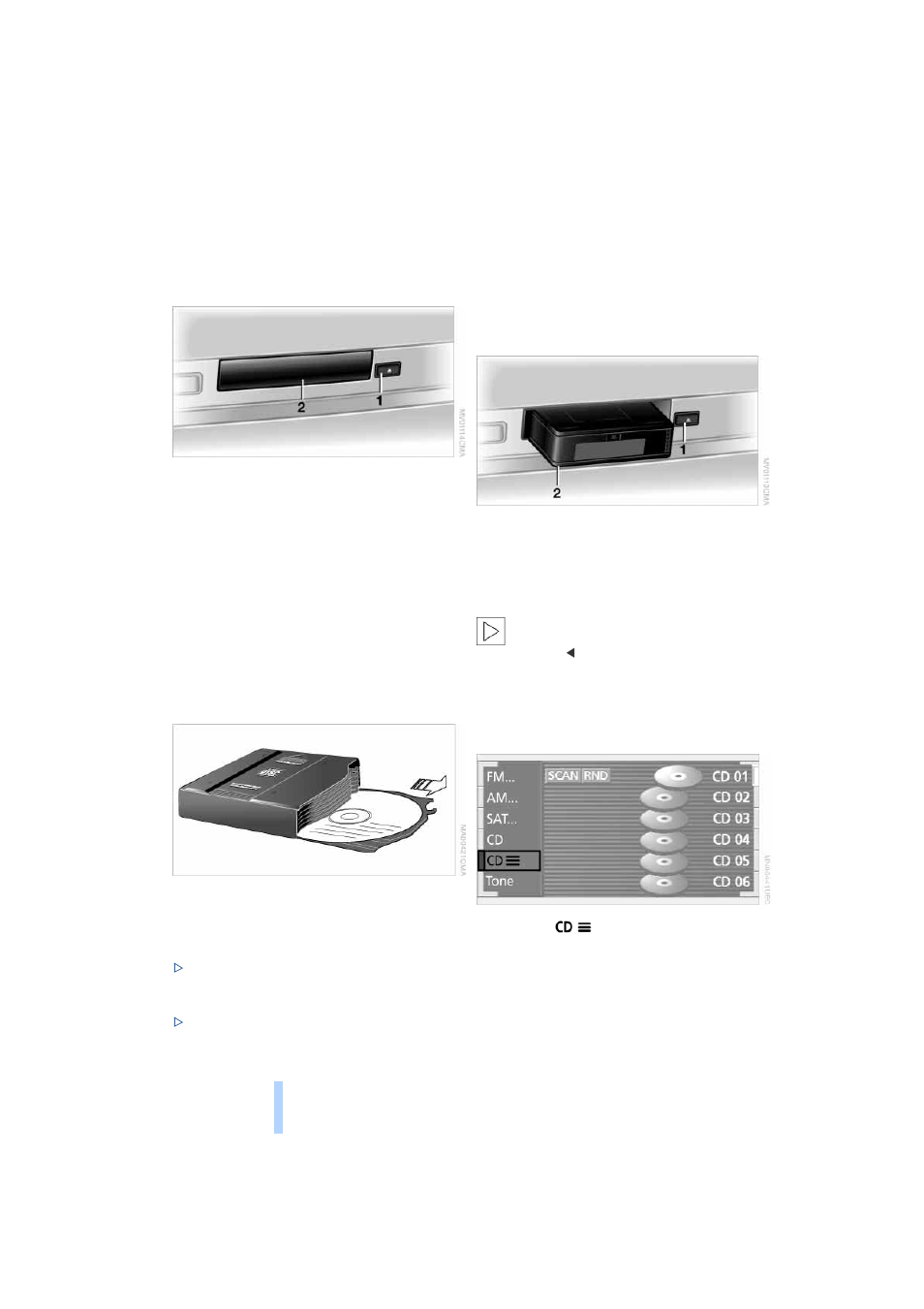 Cd changer, Listening to cds | BMW 760i Sedan 2004 User Manual | Page 162 / 232