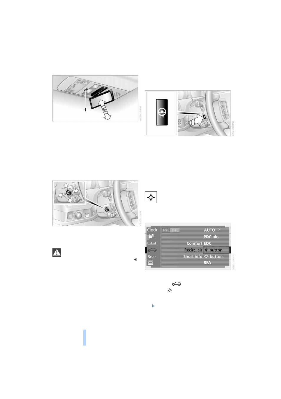 Steering wheel adjustment, Adjustments | BMW 760i Sedan 2004 User Manual | Page 54 / 232