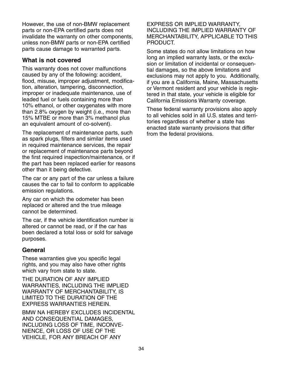 BMW 760Li Sedan 2004 User Manual | Page 38 / 47