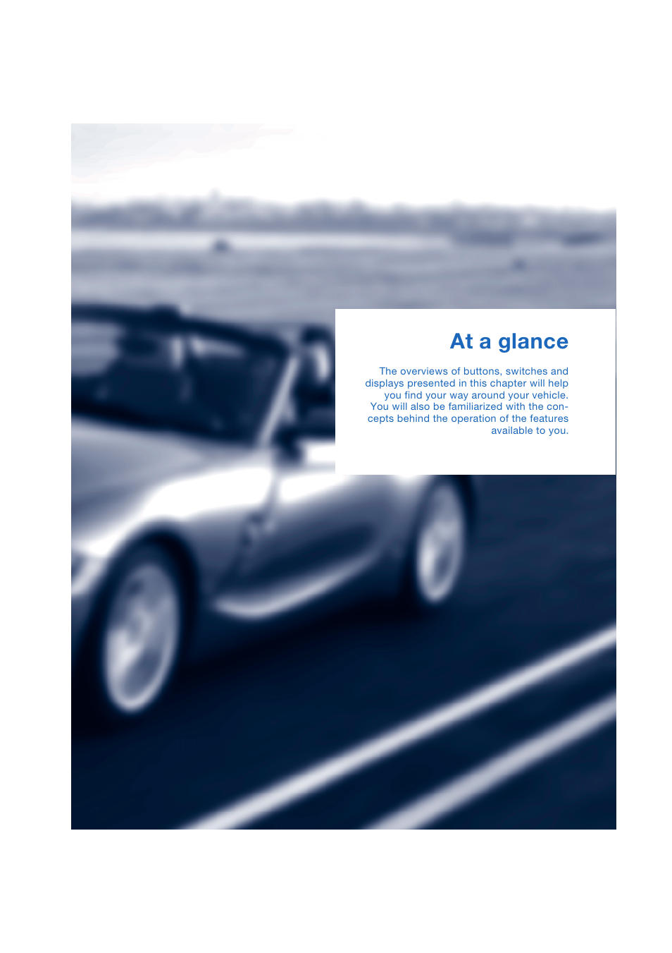 At a glance | BMW Z4 Roadster 2.5i 2004 User Manual | Page 11 / 120