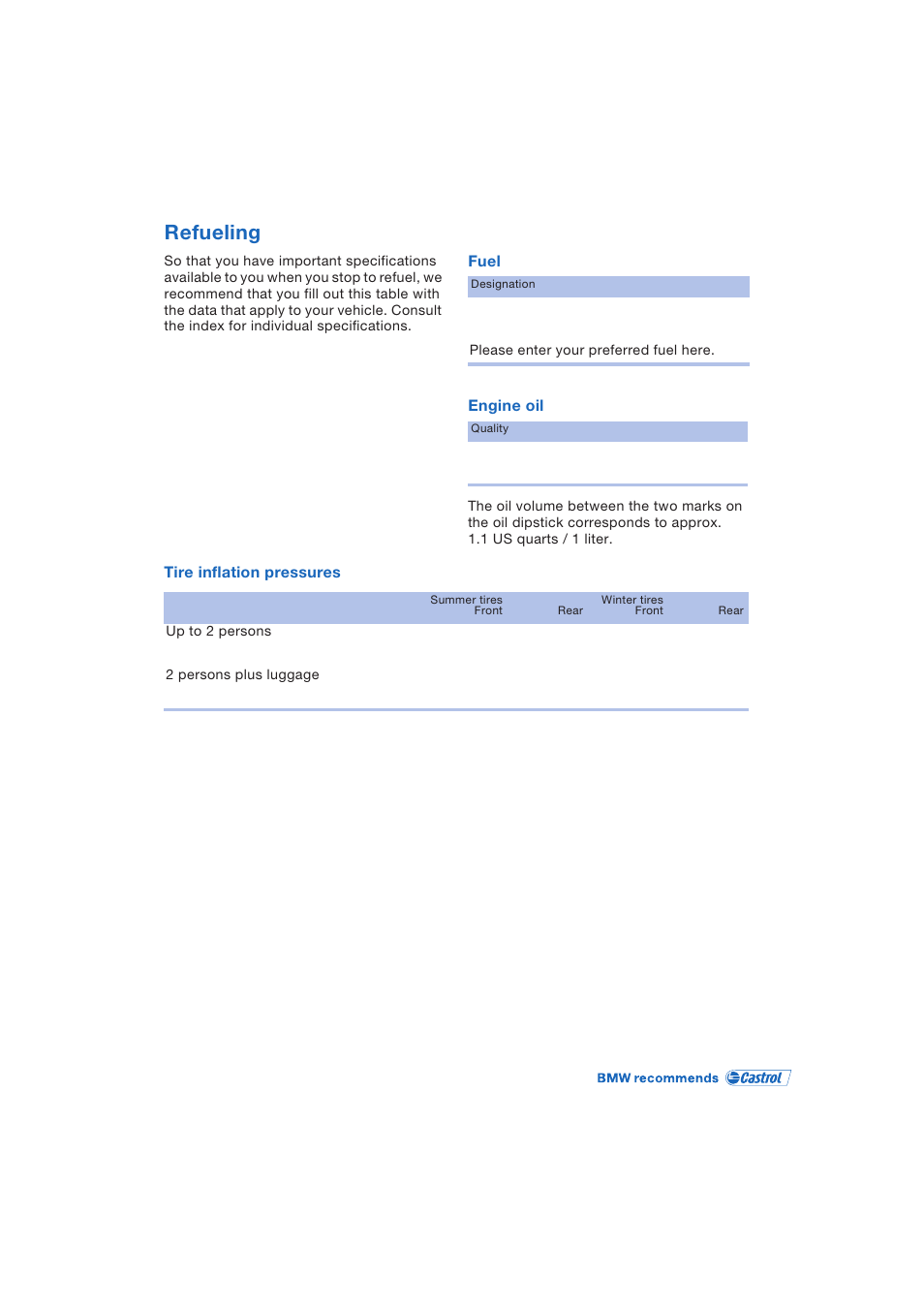 Refueling | BMW Z4 Roadster 2.5i 2004 User Manual | Page 119 / 120