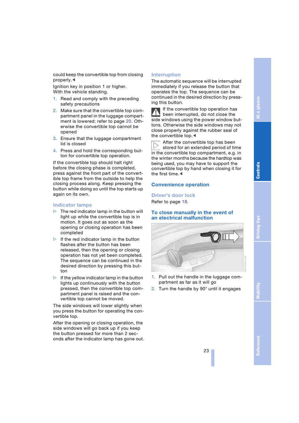 BMW Z4 Roadster 2.5i 2004 User Manual | Page 25 / 120