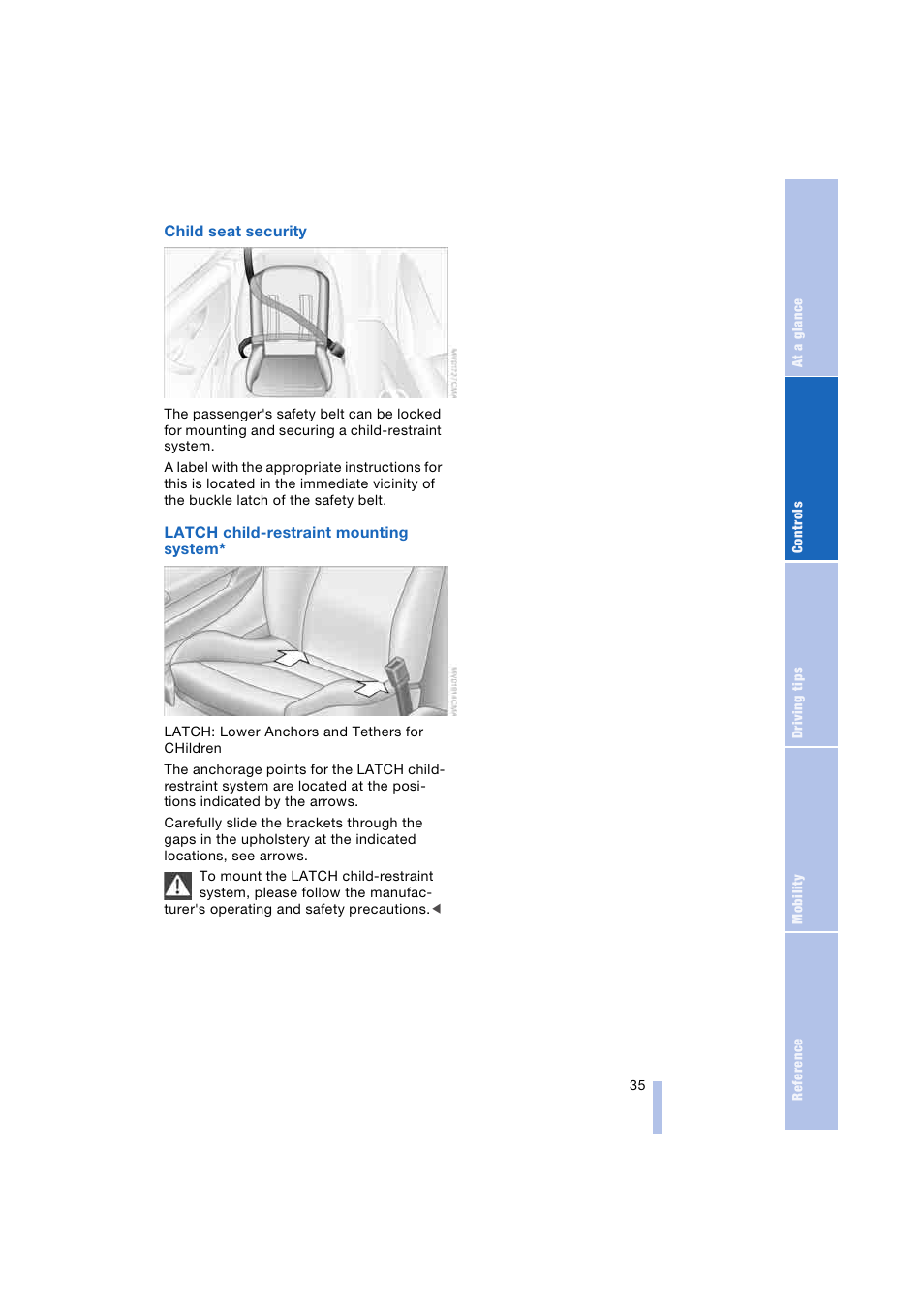 BMW Z4 Roadster 2.5i 2004 User Manual | Page 37 / 120